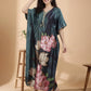 Emerald Haven Satin Kaftan Nightgown