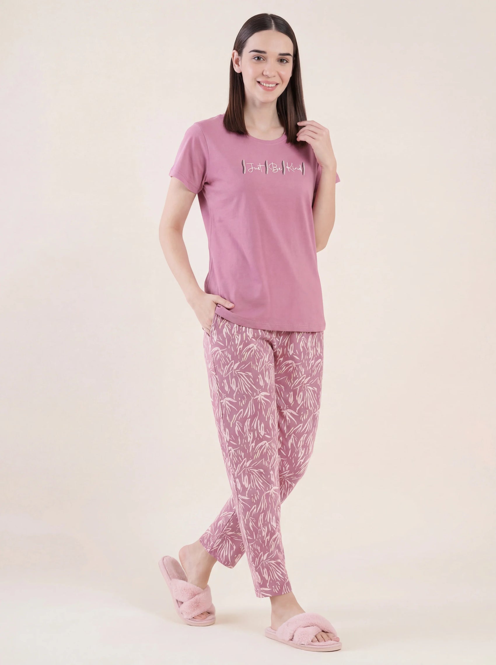 Just Be Kind - Cotton Lounge Night Suit