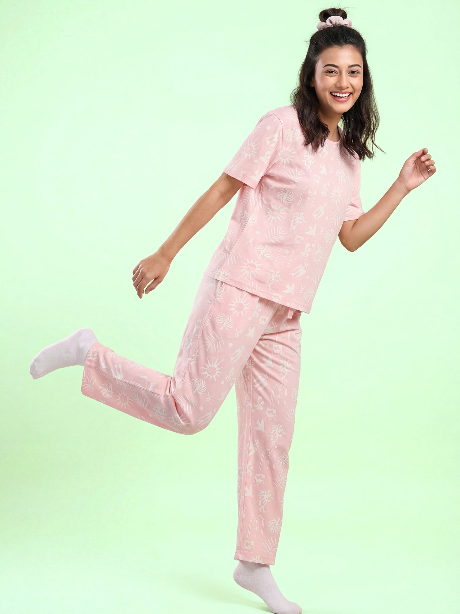 Blush Daydream - Cotton Lounge Night Suit