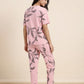 Falling Petals - Cotton Lounge Night Suit