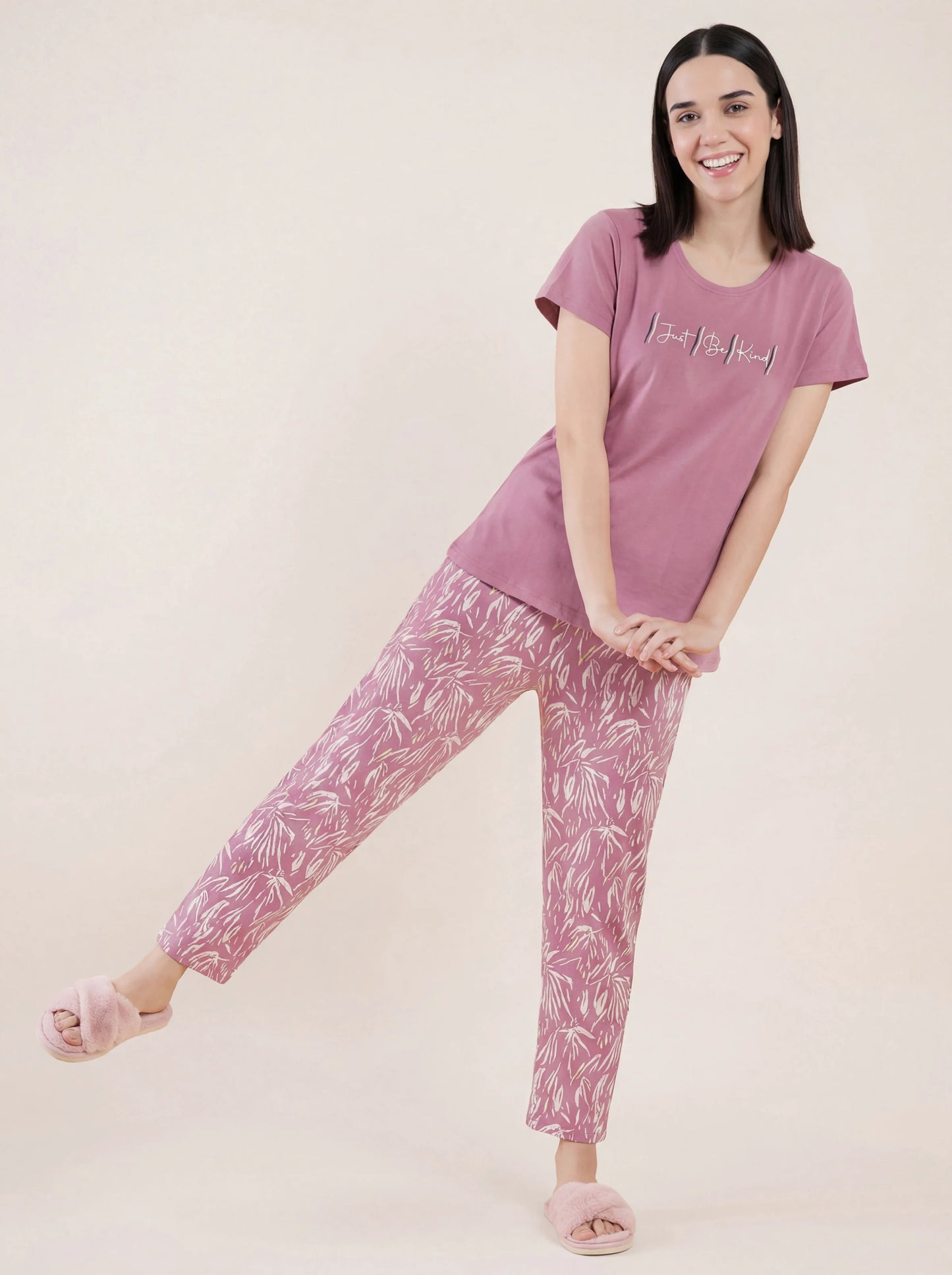 Just Be Kind - Cotton Lounge Night Suit