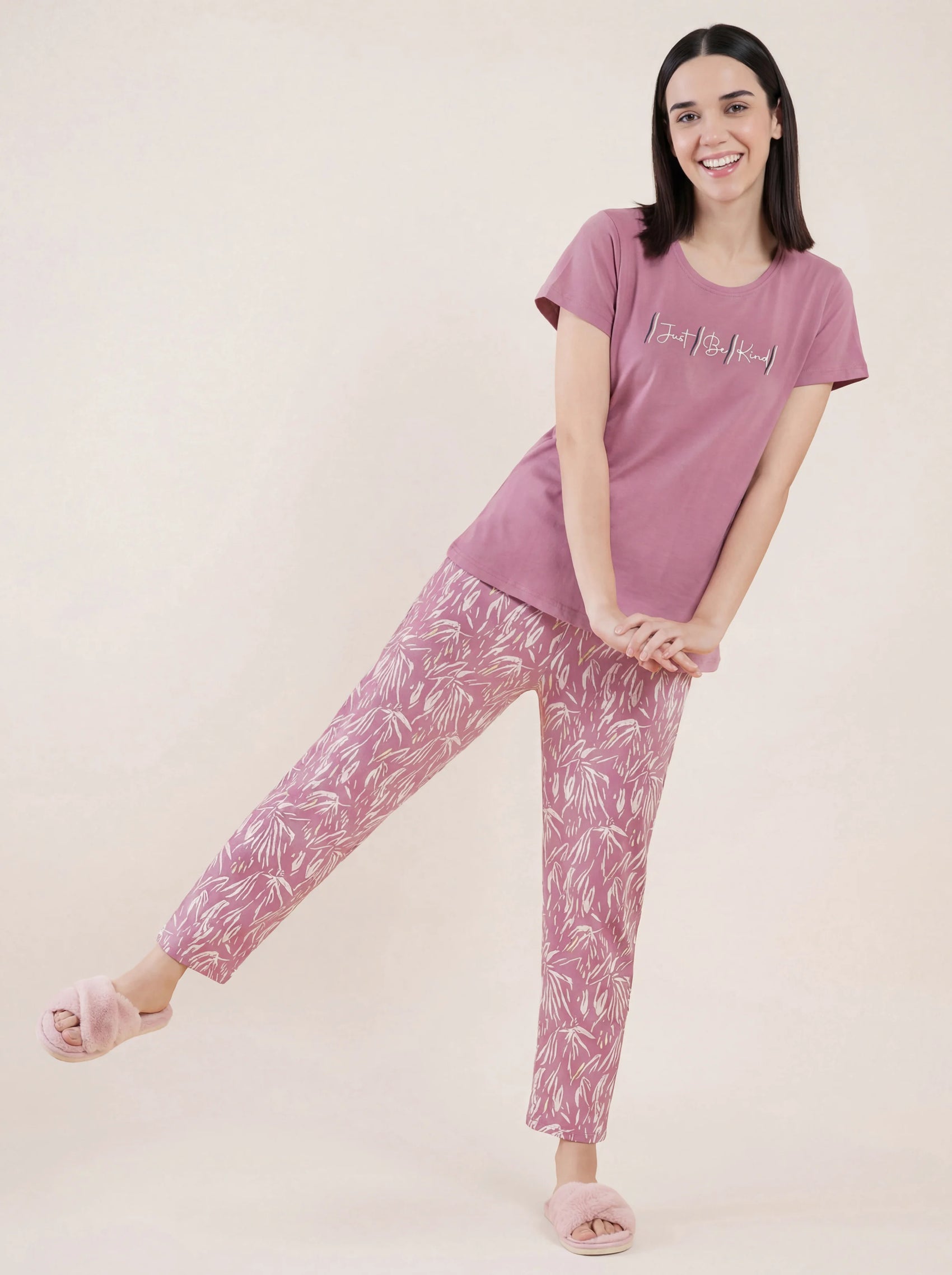 Just Be Kind - Cotton Lounge Night Suit