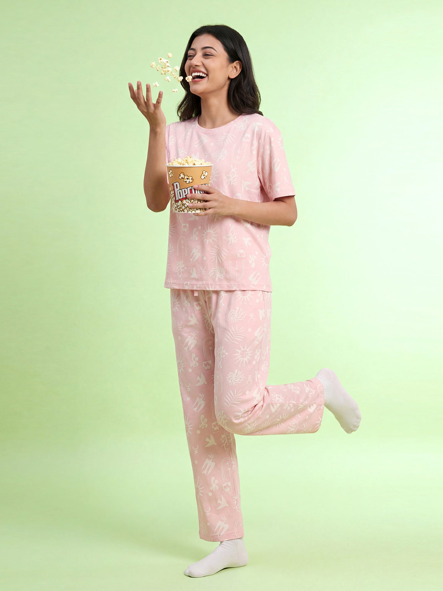 Blush Daydream - Cotton Lounge Night Suit
