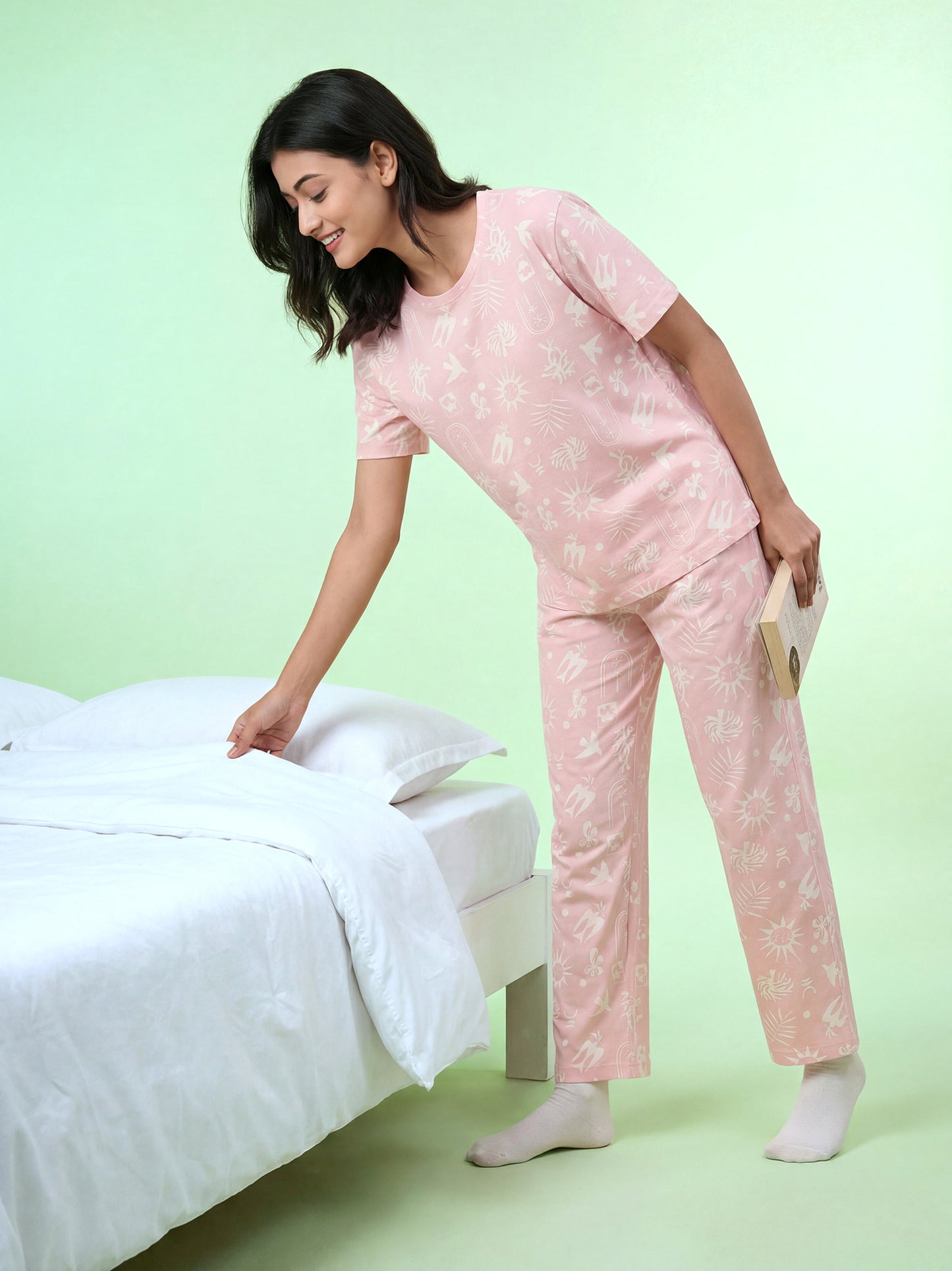 Blush Daydream - Cotton Lounge Night Suit