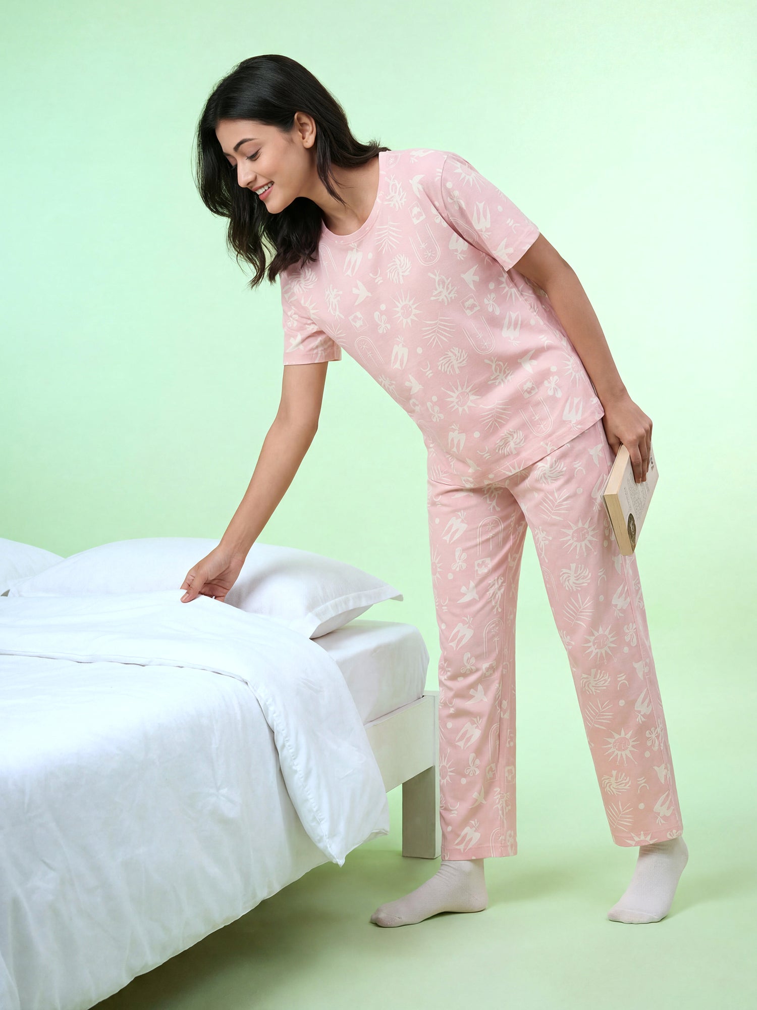 Blush Daydream - Cotton Lounge Night Suit