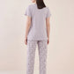 Flower Shadow - Cotton Lounge Night Suit