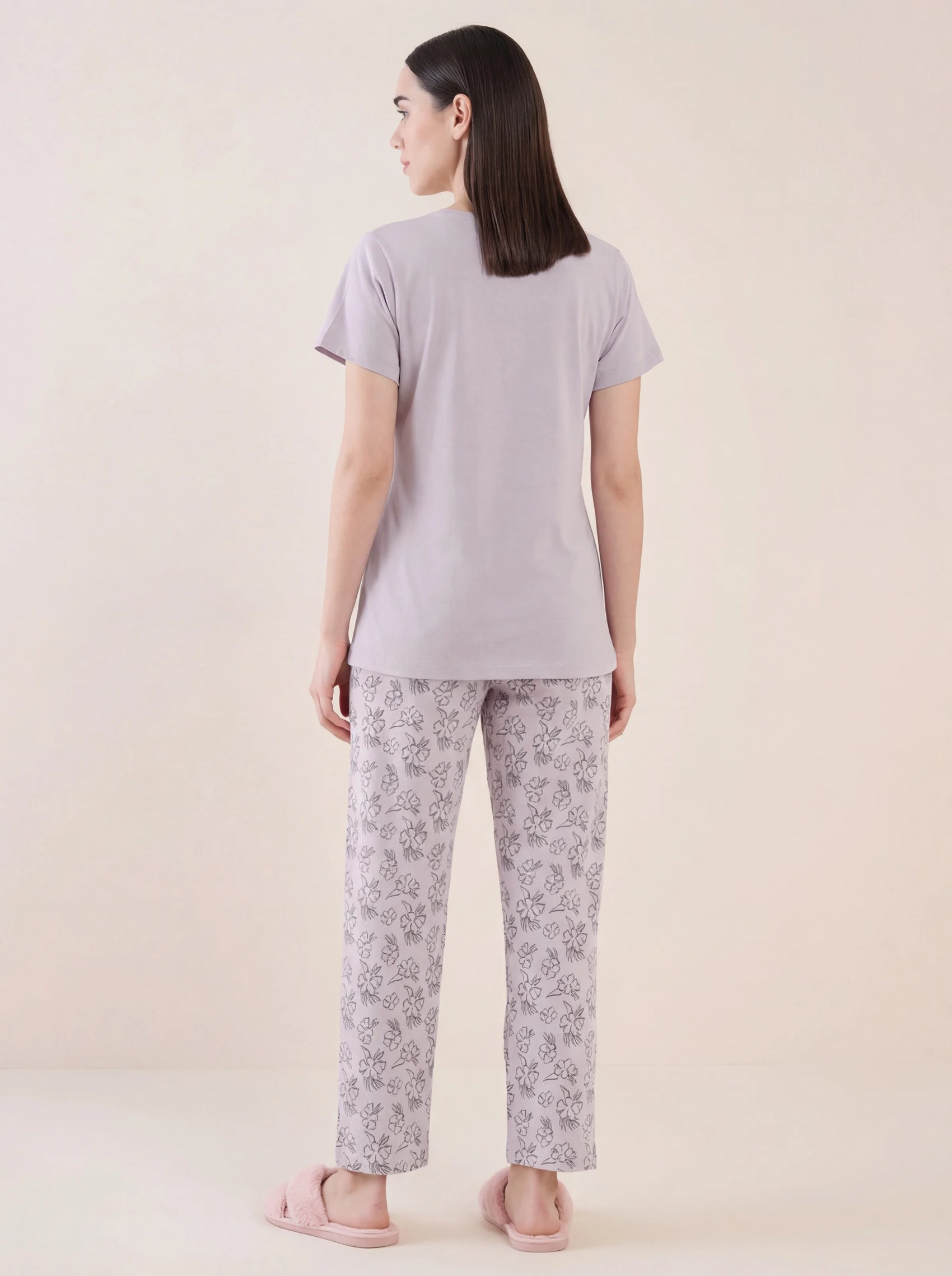 Flower Shadow - Cotton Lounge Night Suit