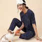 Midnight Echo - Cotton Lounge Night Suit