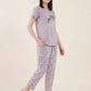 Flower Shadow - Cotton Lounge Night Suit