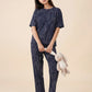 Midnight Echo - Cotton Lounge Night Suit