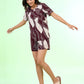 Crimson Wave – Cotton Lounge Night Suit