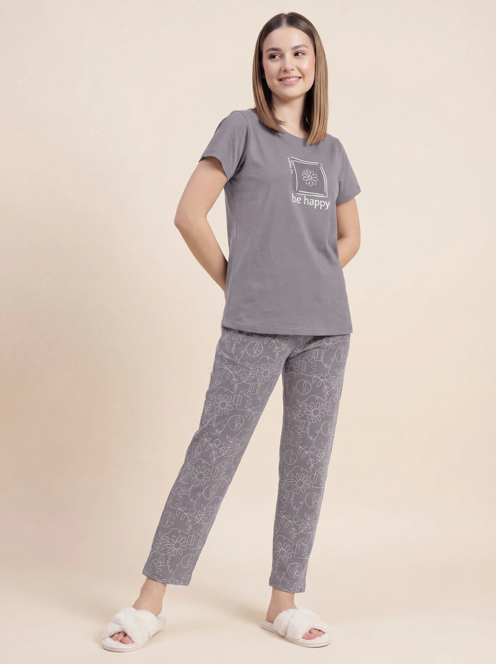 Be Happy - Cotton Lounge Night Suit