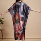 Floral Reverie Satin Kaftan Nightgown