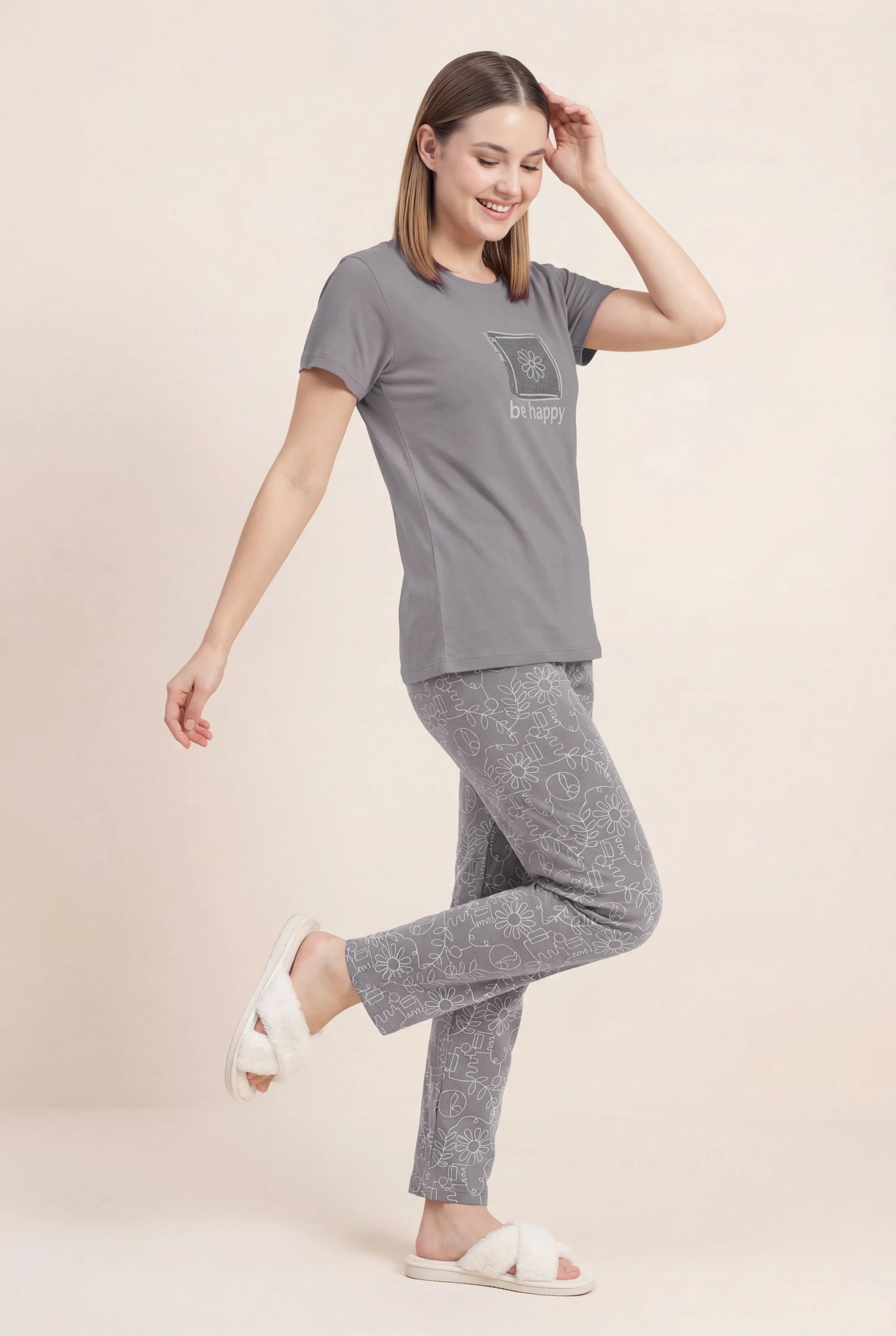 Be Happy - Cotton Lounge Night Suit