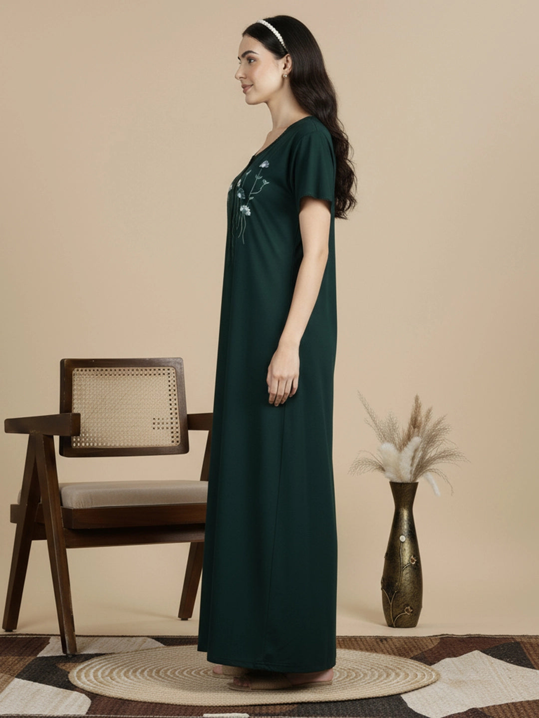 Alpine - Elegant Maxi Nightdress .