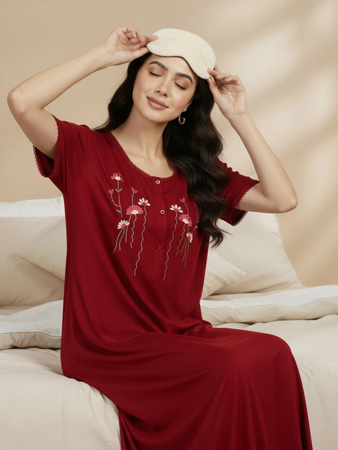 Alpine - Elegant Maxi Nightdress .