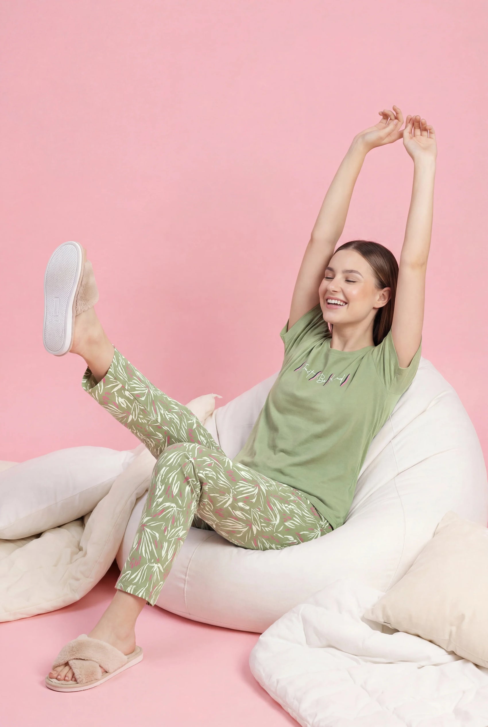 Just Be Kind - Cotton Lounge Night Suit