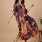 Floral Reverie Satin Kaftan Nightgown