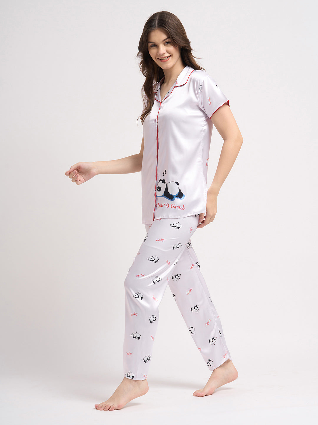 Little Panda Dreams - Silky Lounge Night Suit