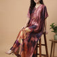 Floral Reverie Satin Kaftan Nightgown