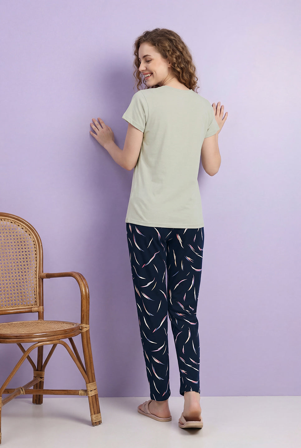 Flower Glow - Cotton Lounge Night Suit