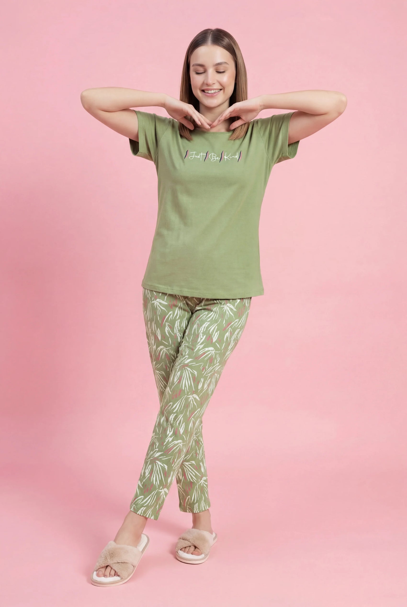 Just Be Kind - Cotton Lounge Night Suit