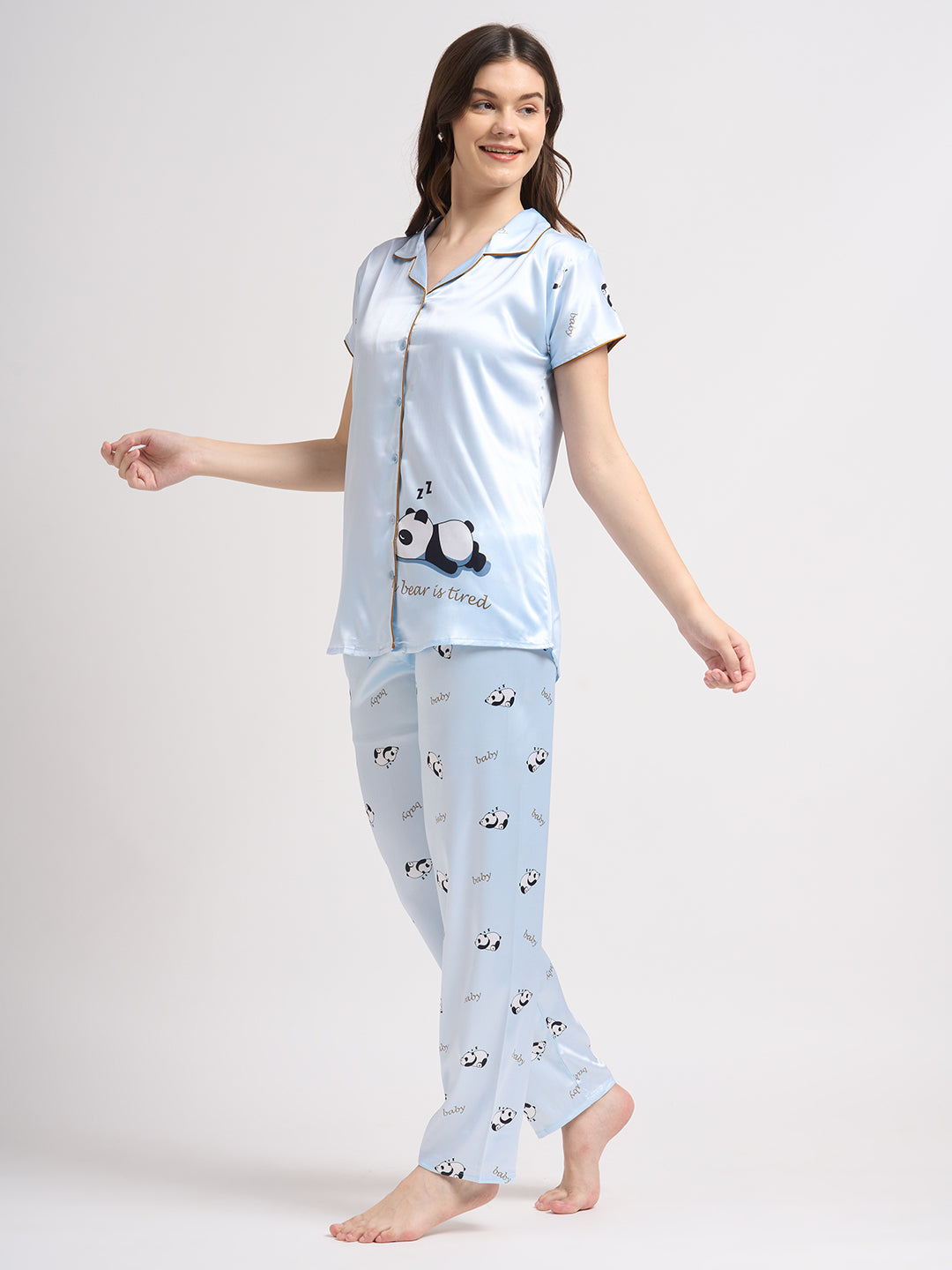 Little Panda Dreams - Silky Lounge Night Suit