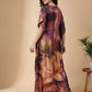 Floral Reverie Satin Kaftan Nightgown