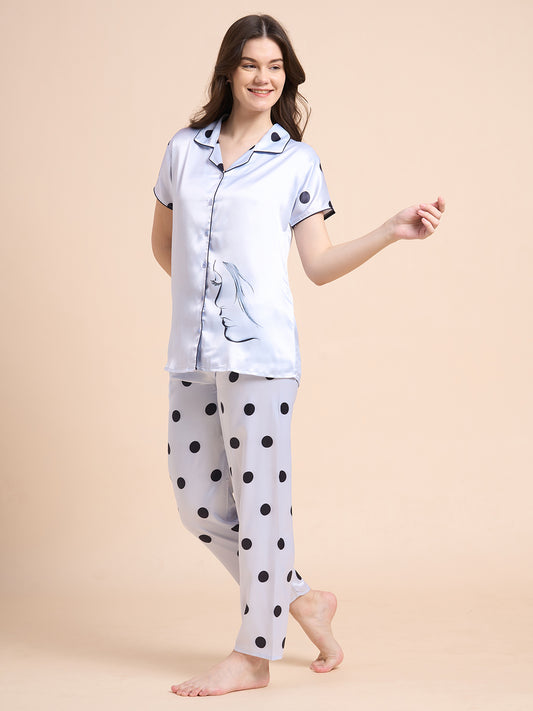 Bear Is Tired - Silky Lounge Night Suit