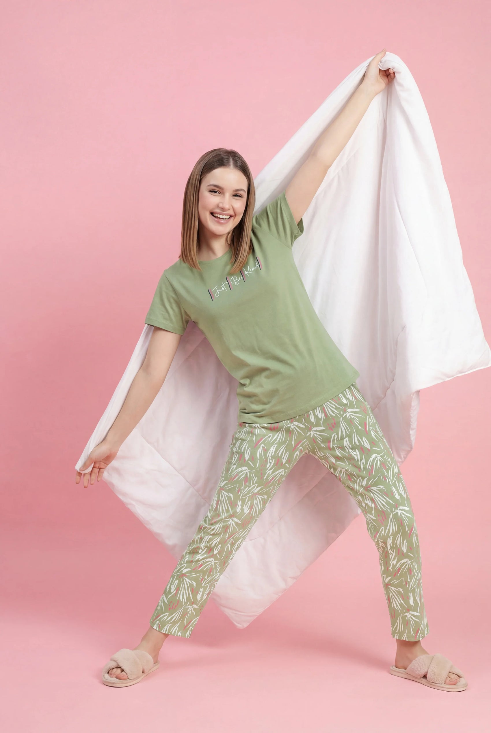 Just Be Kind - Cotton Lounge Night Suit