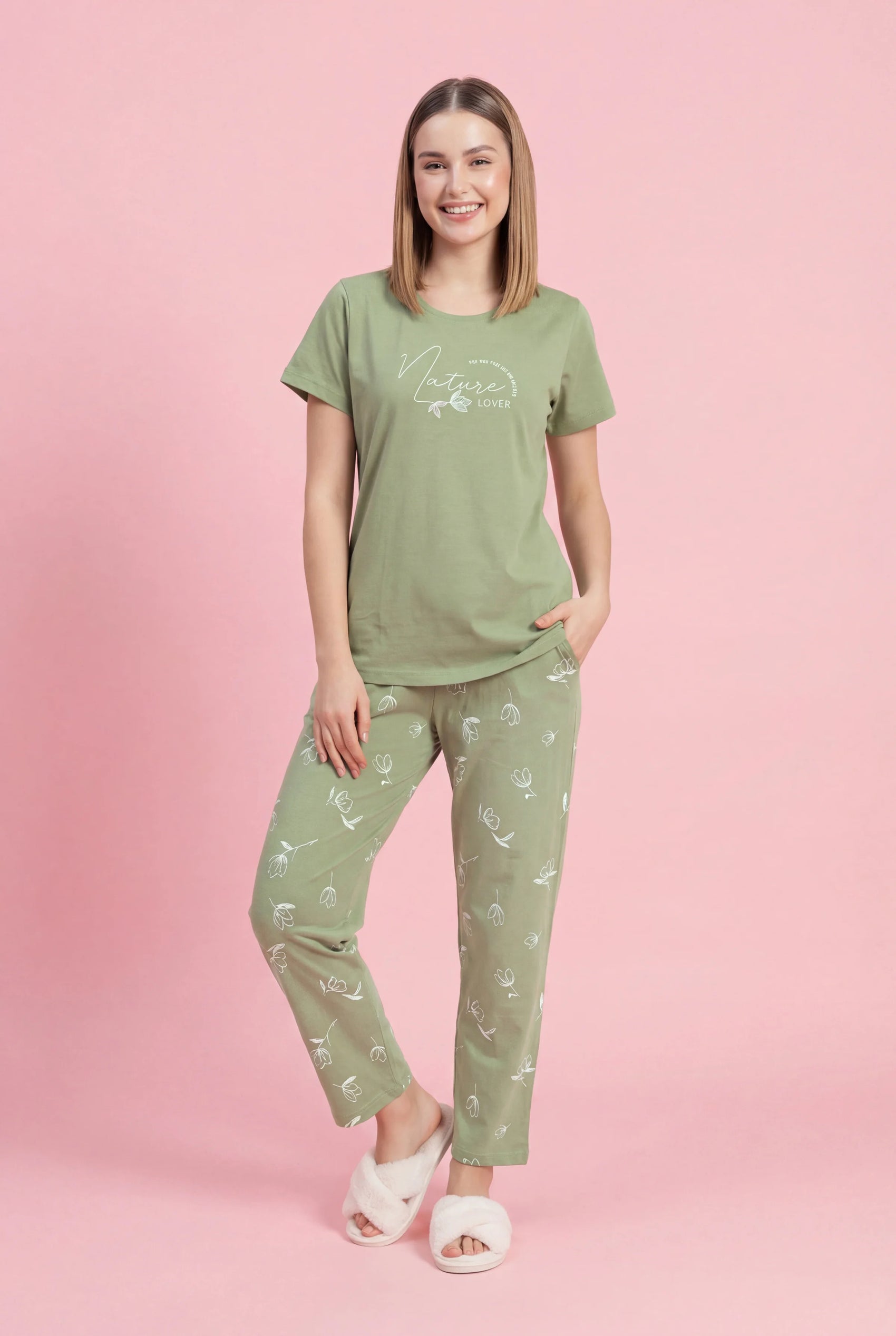 Nature Lover - Cotton Lounge Night Suit