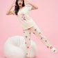 Cherry Mist - Cotton Lounge Night Suit