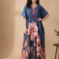 Ember Petals Satin Kaftan Nightgown
