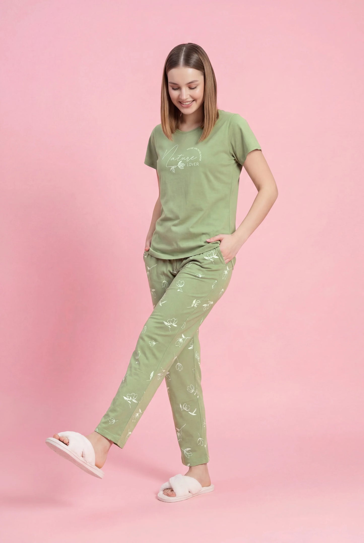 Nature Lover - Cotton Lounge Night Suit