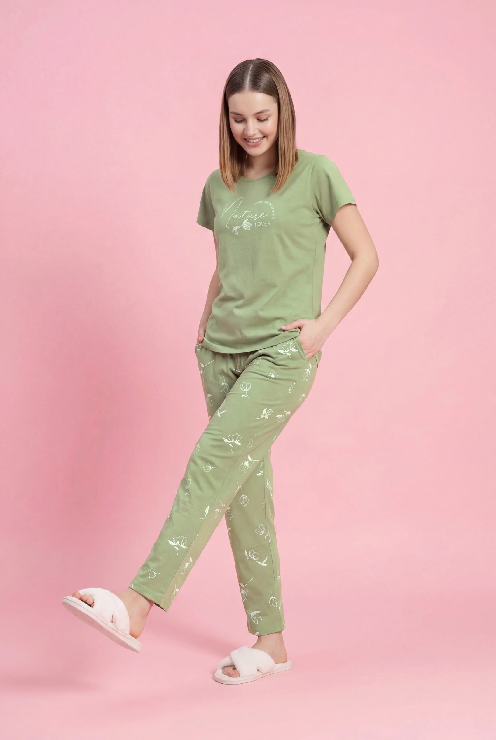 Nature Lover - Cotton Lounge Night Suit