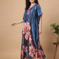 Ember Petals Satin Kaftan Nightgown