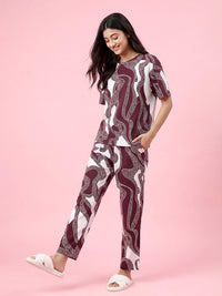 Ocean Flow - Cotton Lounge Night Suit