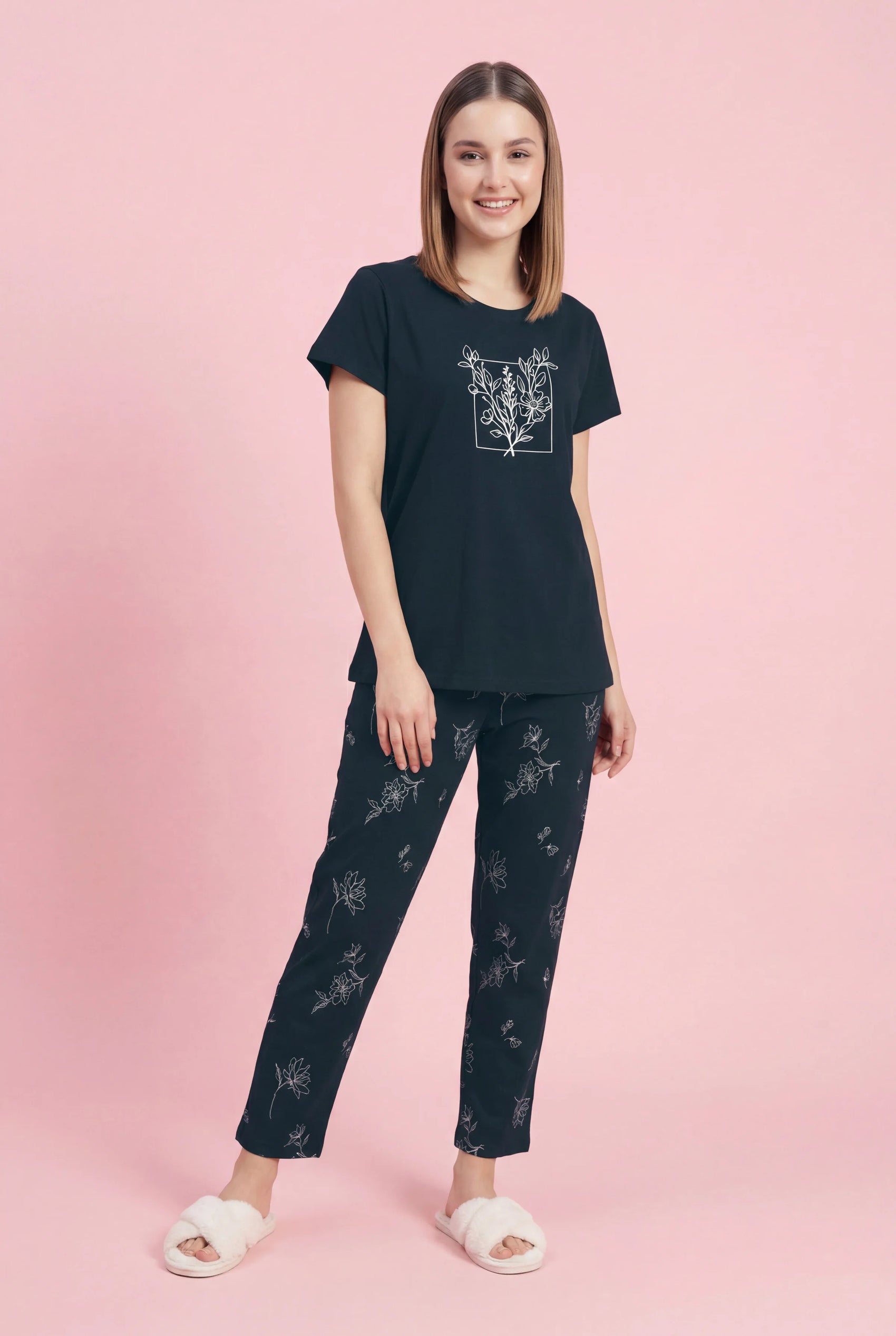 Box of flower - Cotton Lounge Night Suit