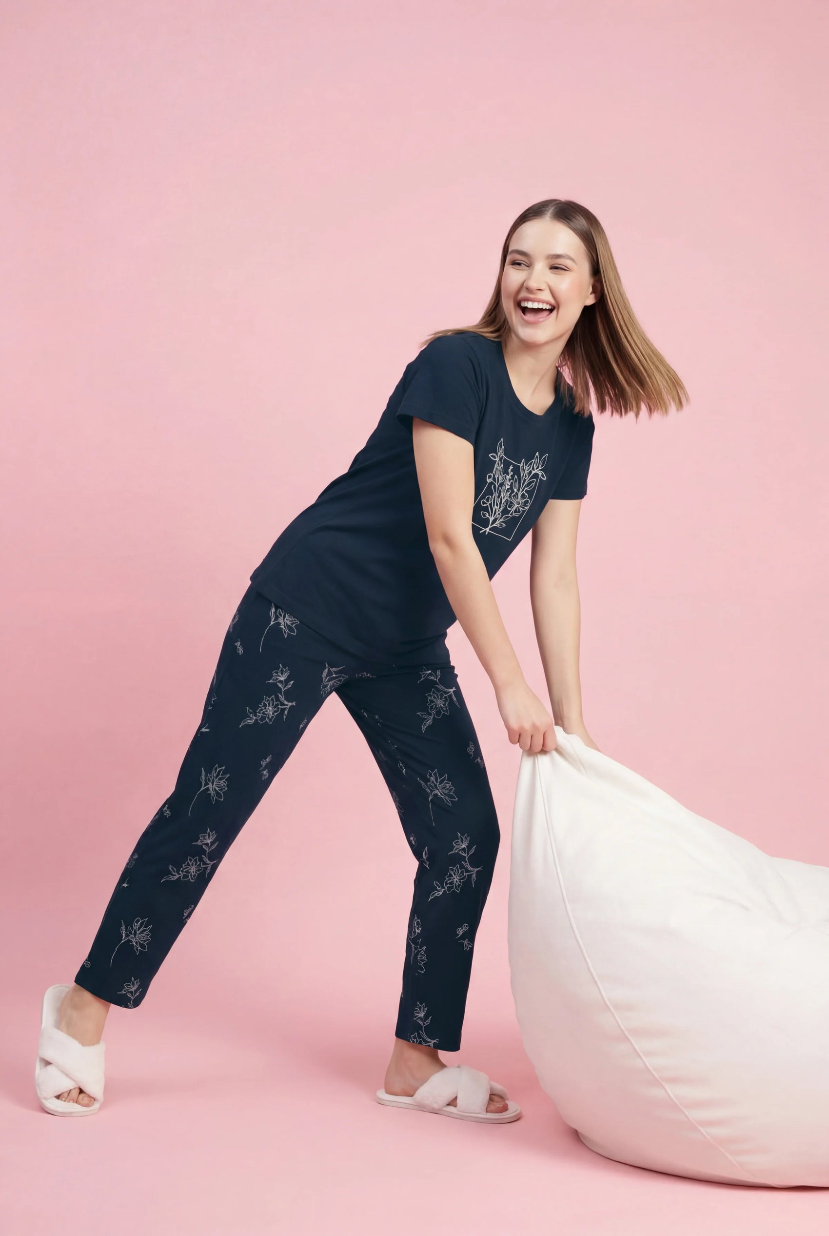 Box of flower - Cotton Lounge Night Suit