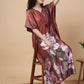 Ember Petals Satin Kaftan Nightgown