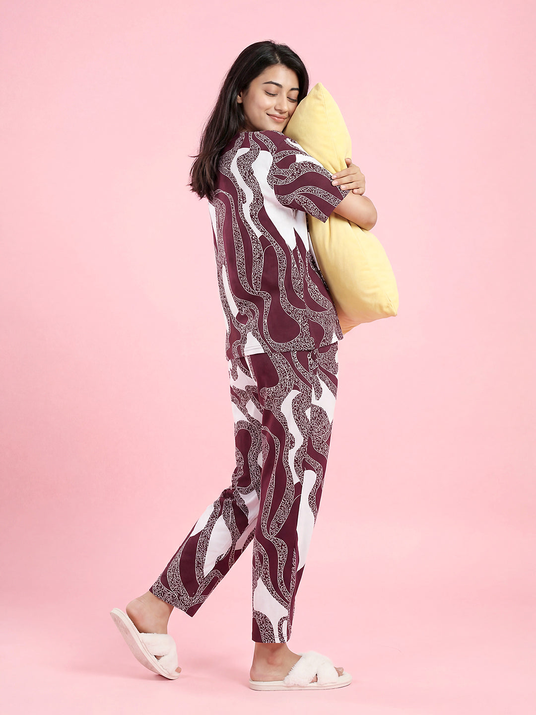 Ocean Flow - Cotton Lounge Night Suit
