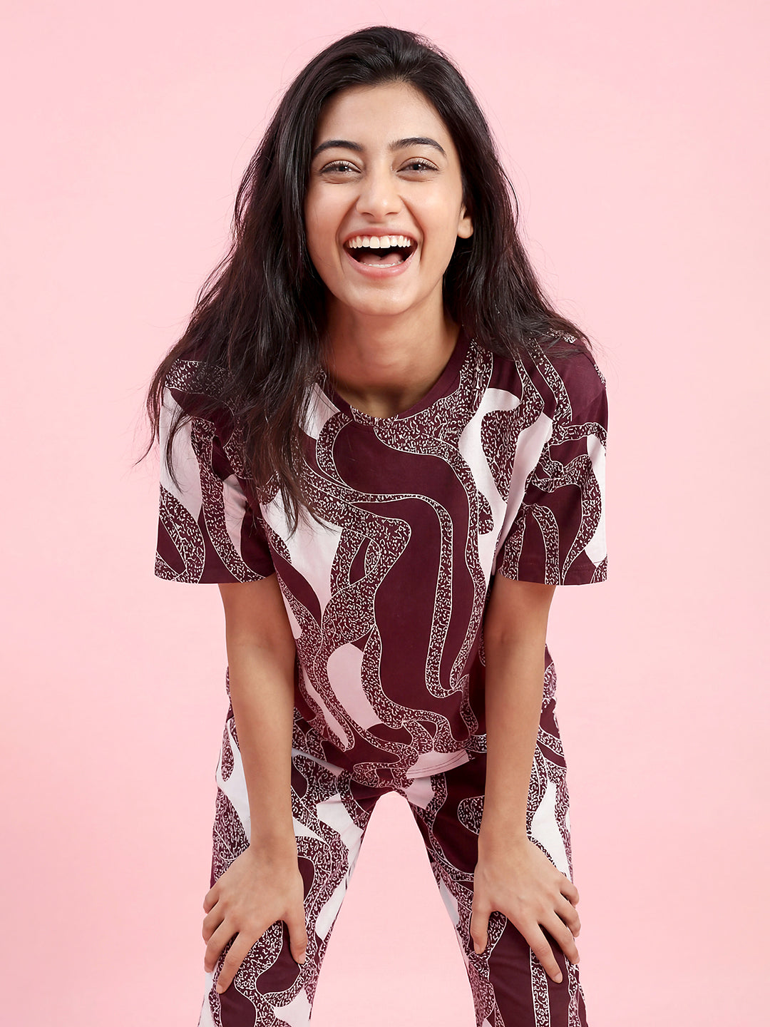 Ocean Flow - Cotton Lounge Night Suit