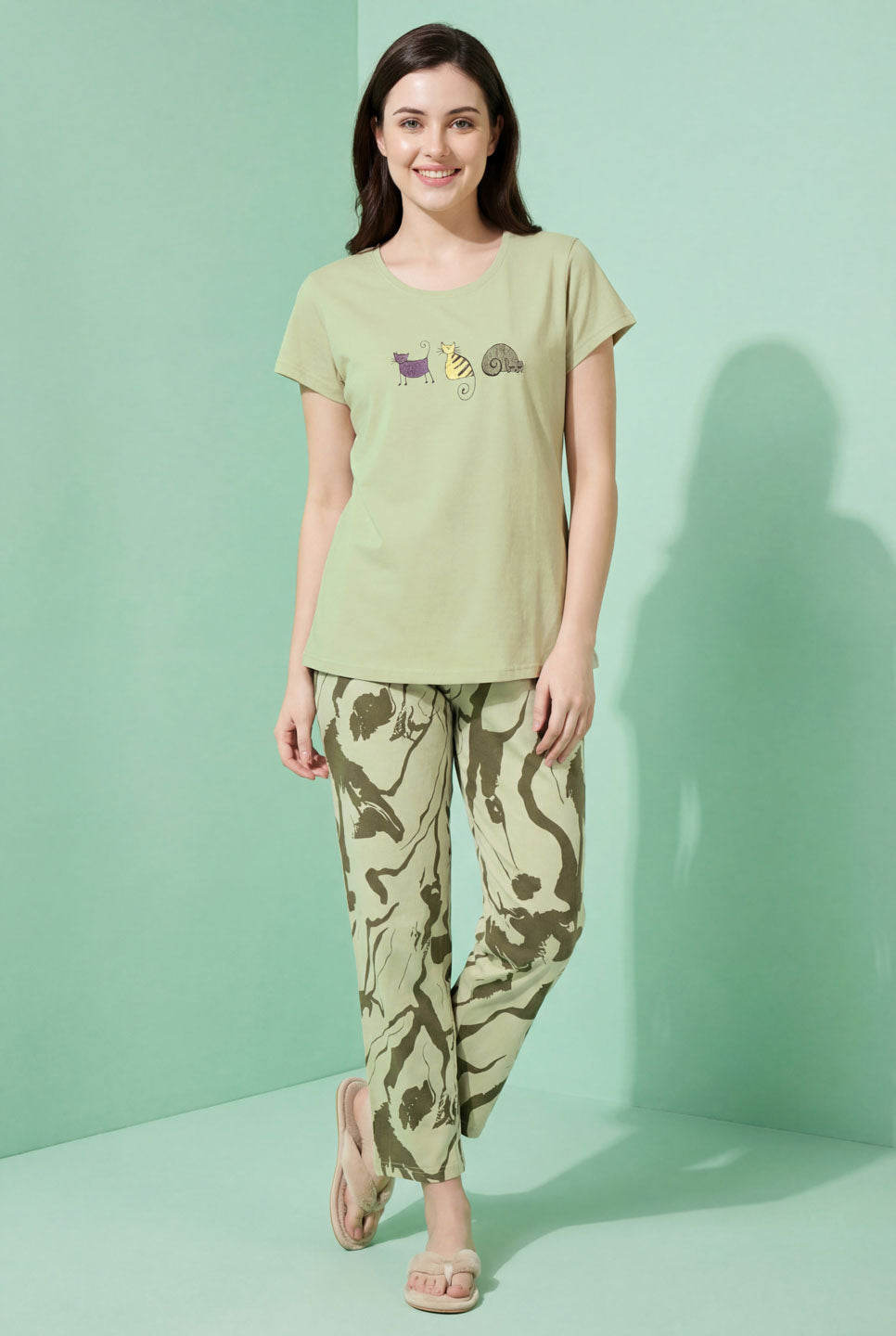 Lazy Animal - Cotton Lounge Night Suit