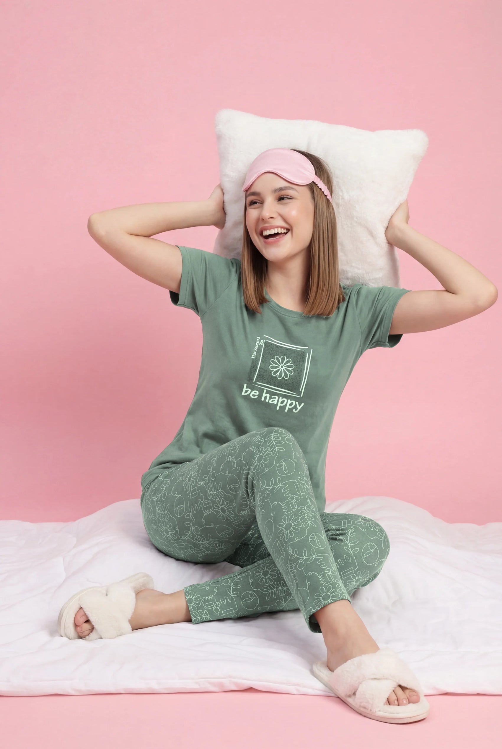 Be Happy - Cotton Lounge Night Suit