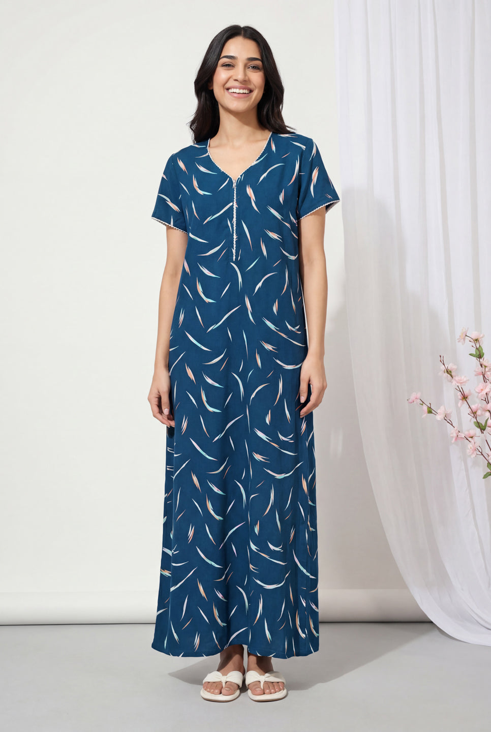Feather Touch - Cotton Lounge Night Gown