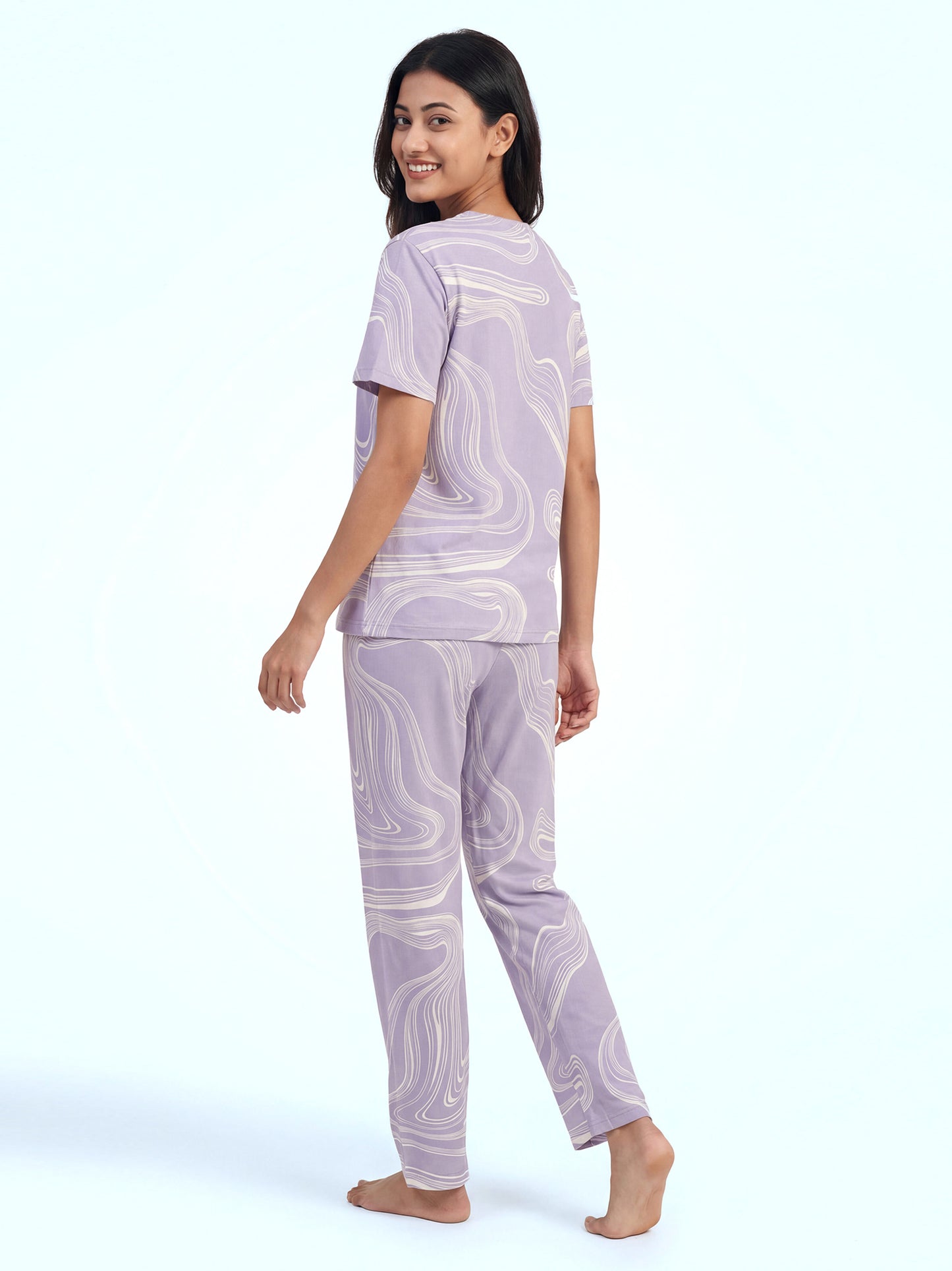 Summer Wave - Cotton Lounge Night Suit