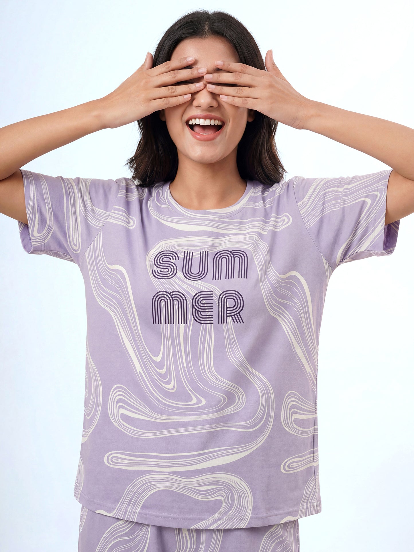 Summer Wave - Cotton Lounge Night Suit