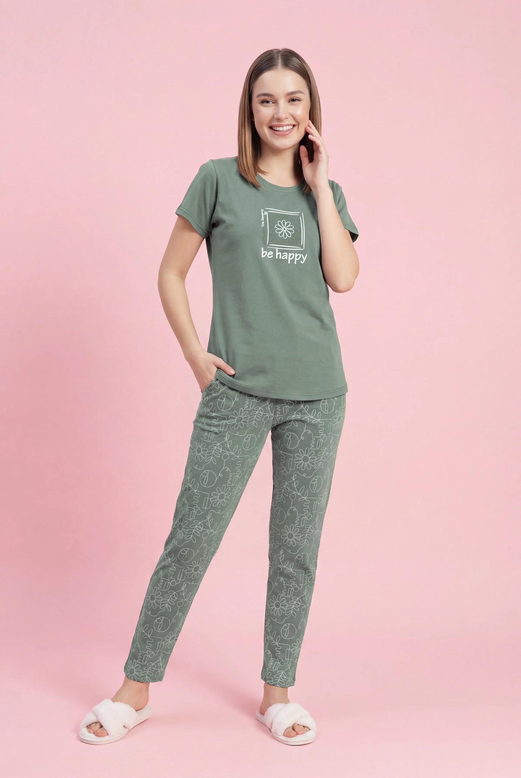 Be Happy - Cotton Lounge Night Suit