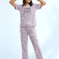 Summer Wave - Cotton Lounge Night Suit