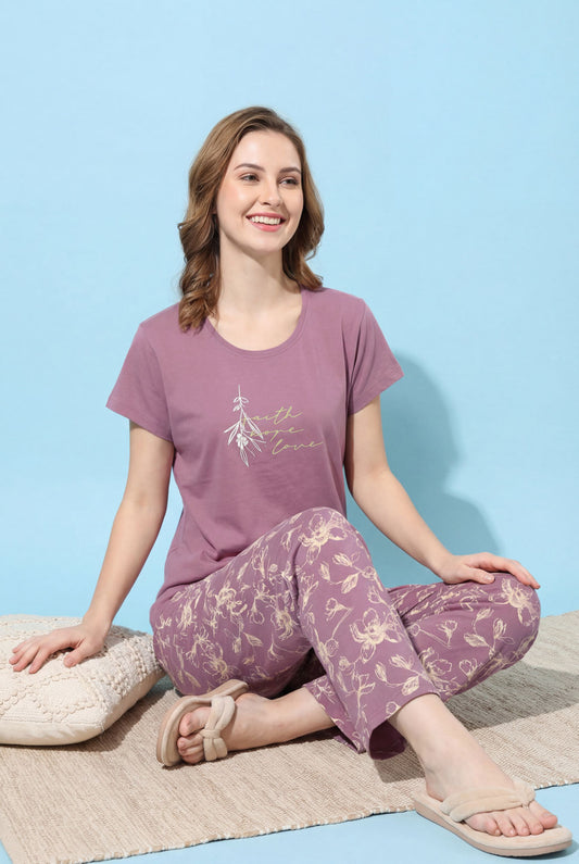 Positive Affirmation - Cotton Lounge Night Suit